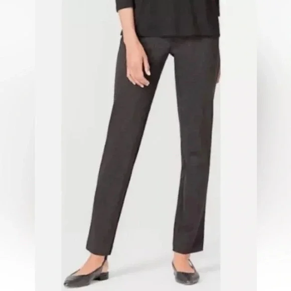 J. JILL Gray Speckled Ponte Knit Slim Leg Pull On Pants Womens Size Small (1271) - Picture 1 of 7
